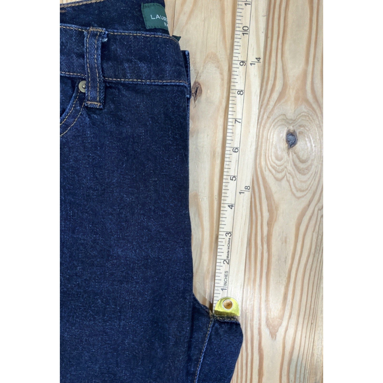 Lauren Jeans Co Ralph Lauren Women's Classic Straight Denim Blue Jeans-Size 8