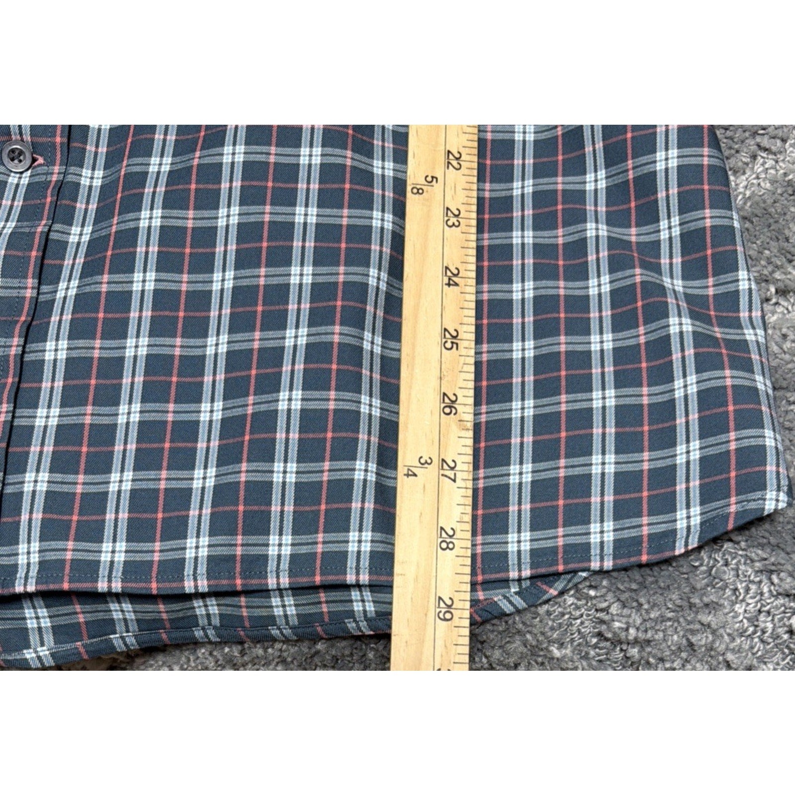 Fish Hippie Shirt Mens Size XXL Solace Collection Plaid Long Sleeve Stretch