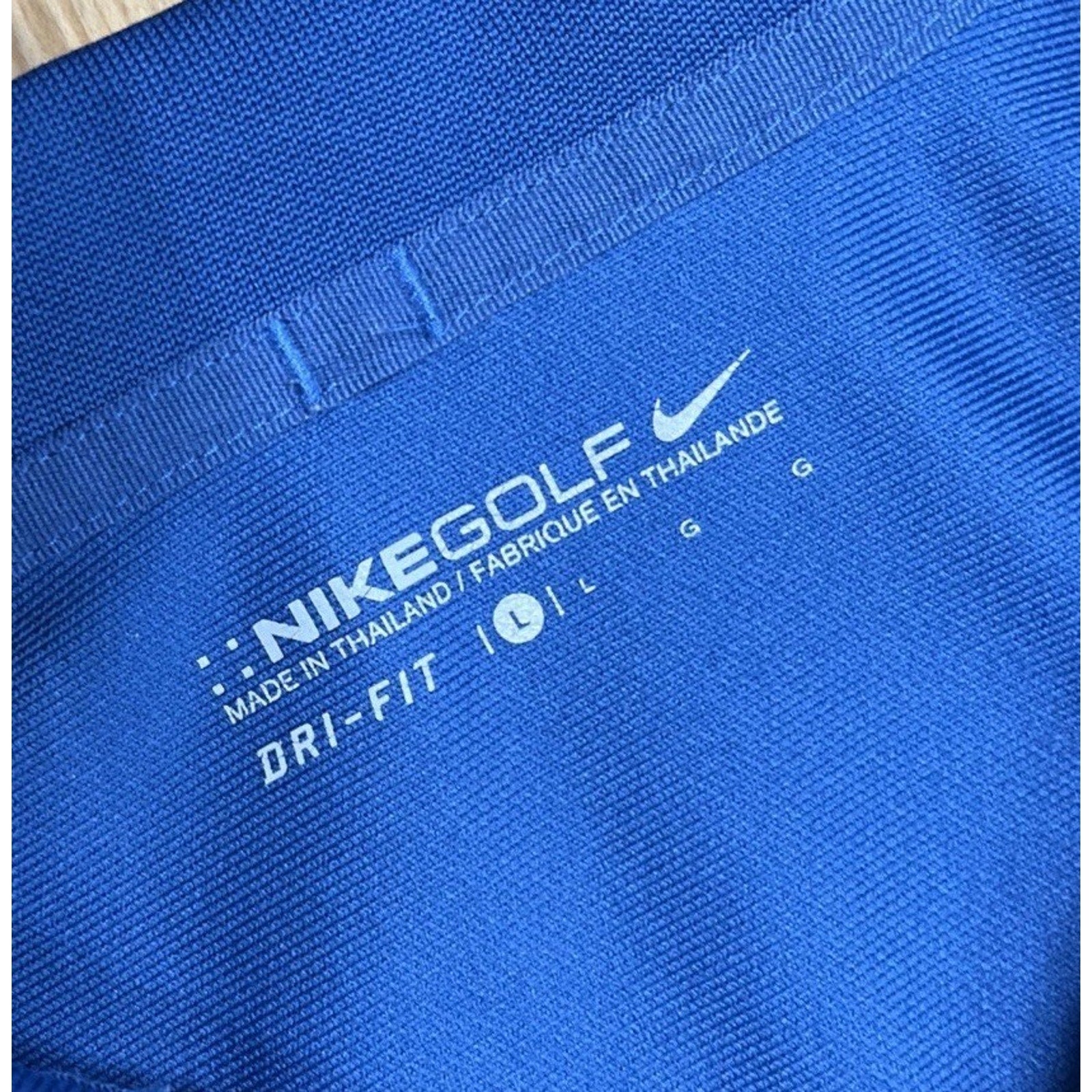 NikeGolf Dri-Fit Shirt Mens L Polo Long Sleeve Navy Nike Swoosh