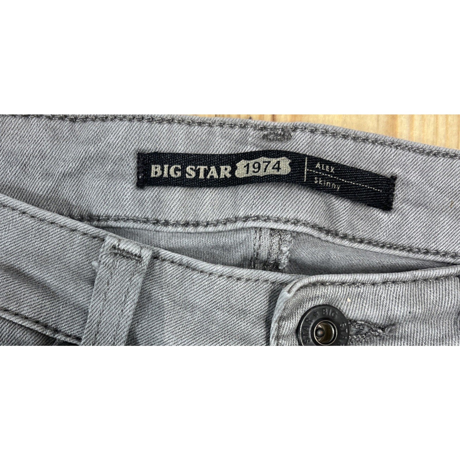 Big Star Alex Skinny Jeans Womens Size 29 Denim Grey Stretch