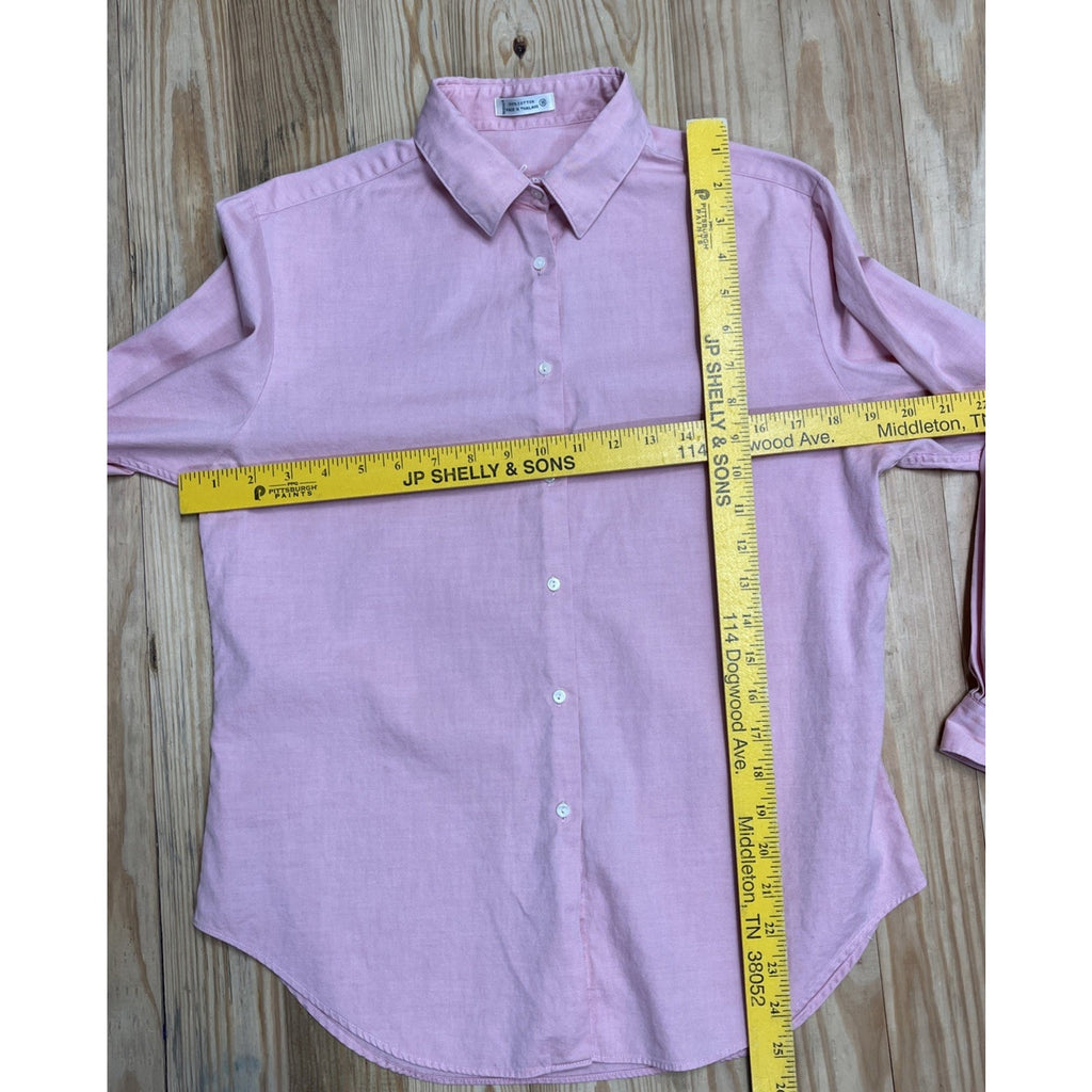 Foxcroft Womens Pink Button Front Long Sleeve Shirt, Top, sz 8