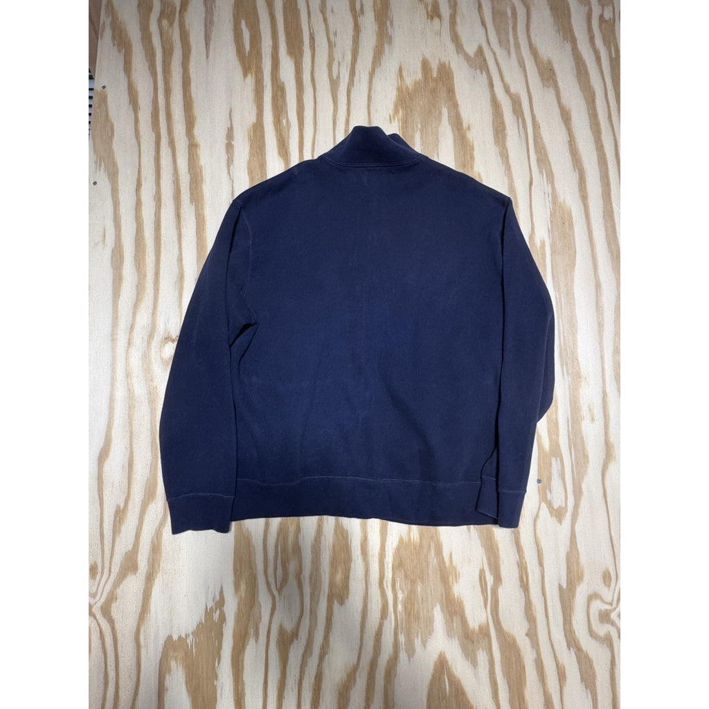 Polo Ralph Lauren Men’s Large Full Zip Sweatshirt Jacket Navy Blue Pony Logo