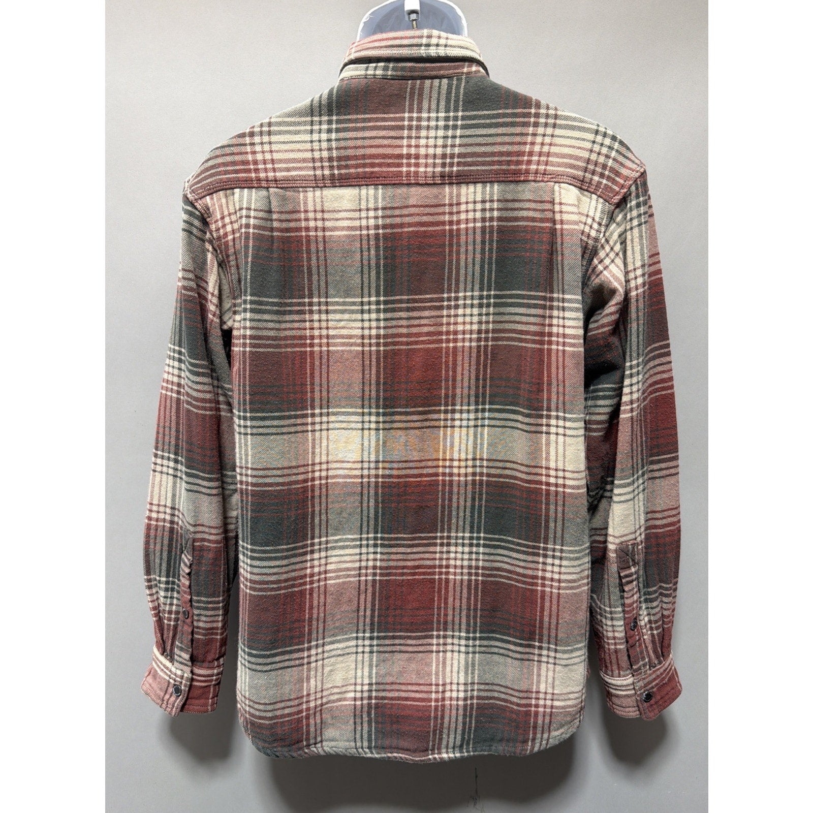 Red Head Ranch Heavyweight Flannel Shirt Mens Size Plaid Farm Workwear Cabin
