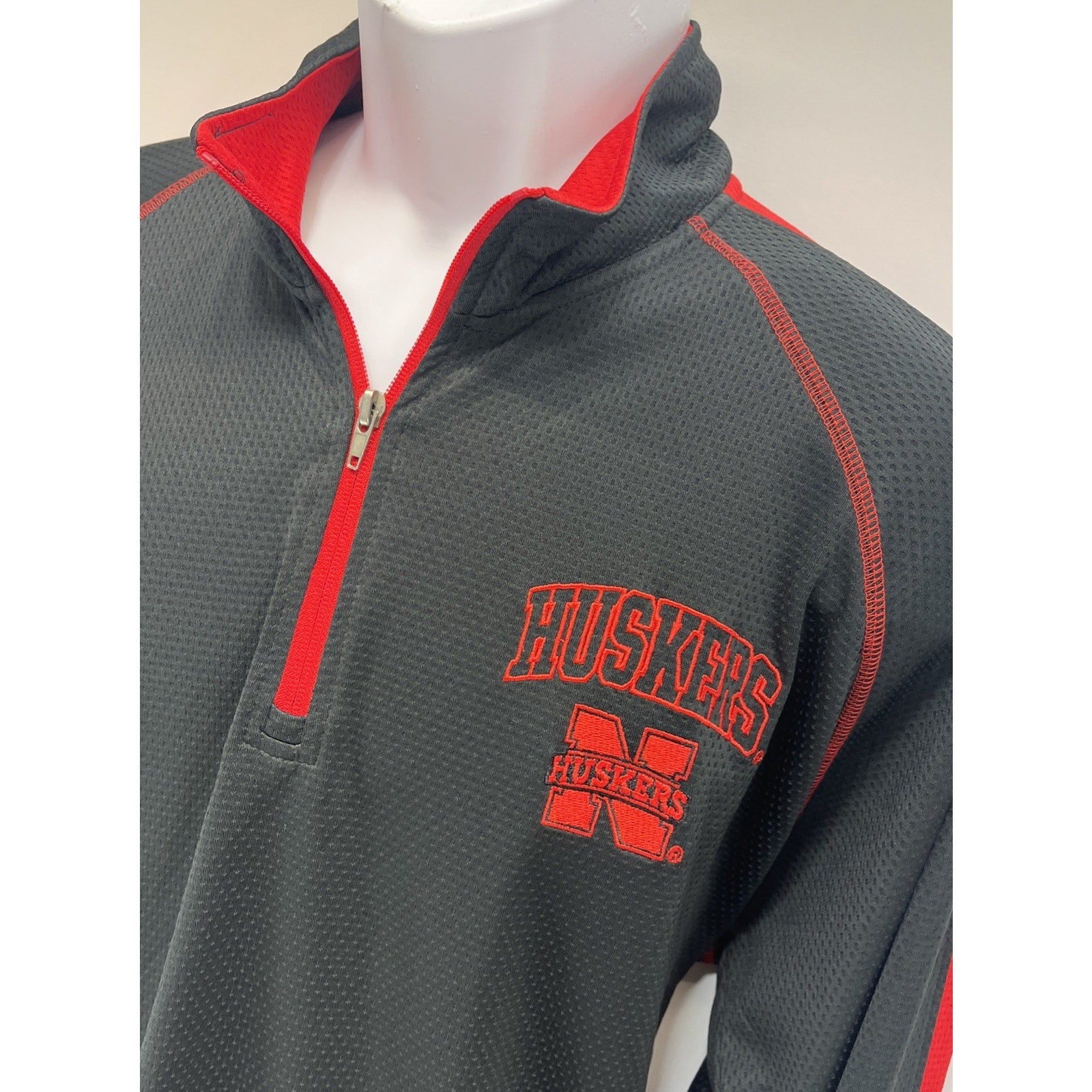 Rivalry Threads '91 Nebraska Cornhuskers Quarter-Zip Pullover Sweater XL EUC