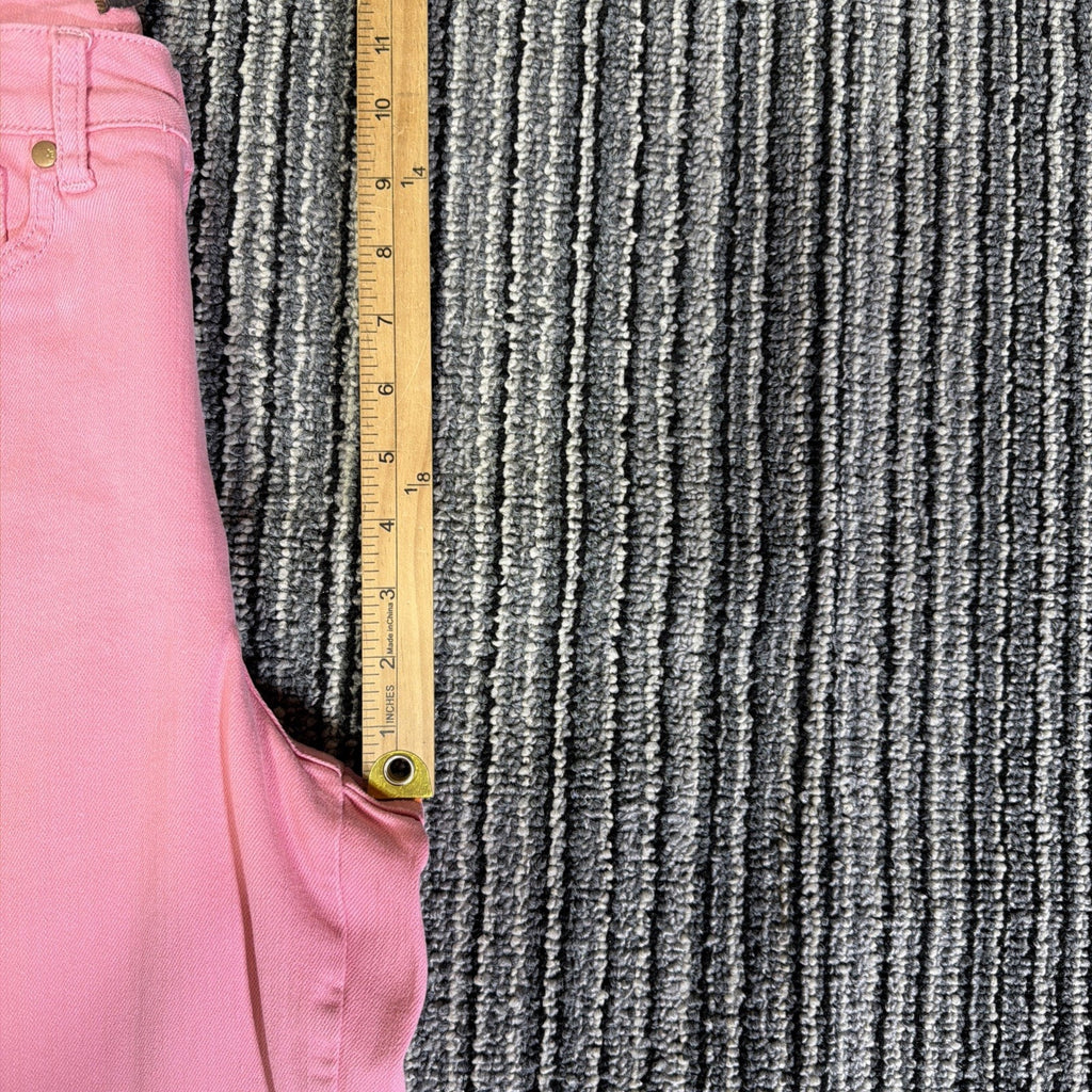 Judy Blue Jeans Women 7/28 Pink High Waist Garment Dyed Wide Leg Crop Pants