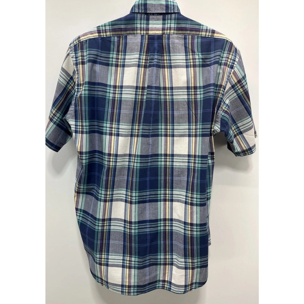ralph lauren mens shirt medium Blaire 100% cotton Plaid Classic Preppy