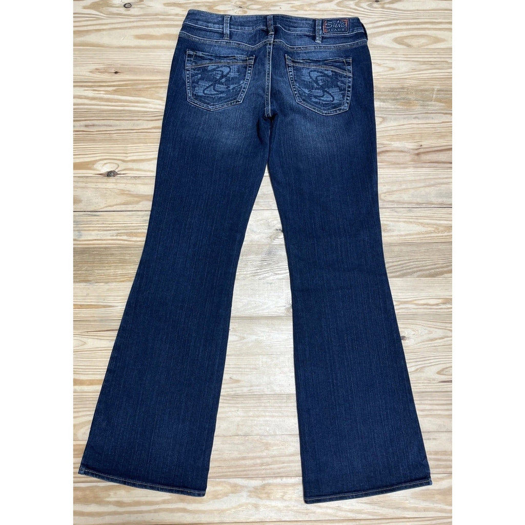 SILVER AIKO BOOTCUT WOMENS 31 WAIST 31 LEG MEDIUM DRK BLUE