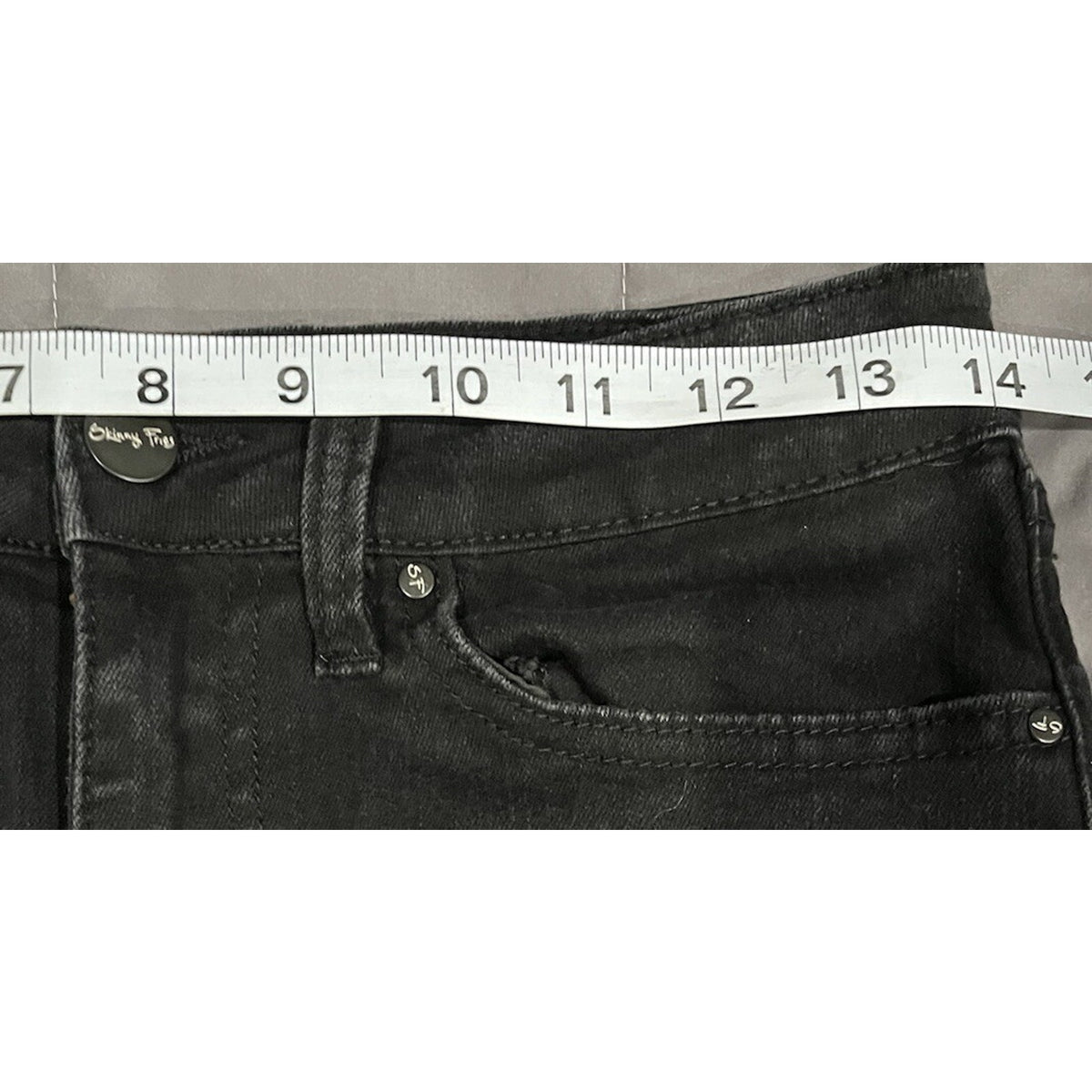 Skinny Fries Denim Junior's Jeans Black Size 11 28X26 Straight