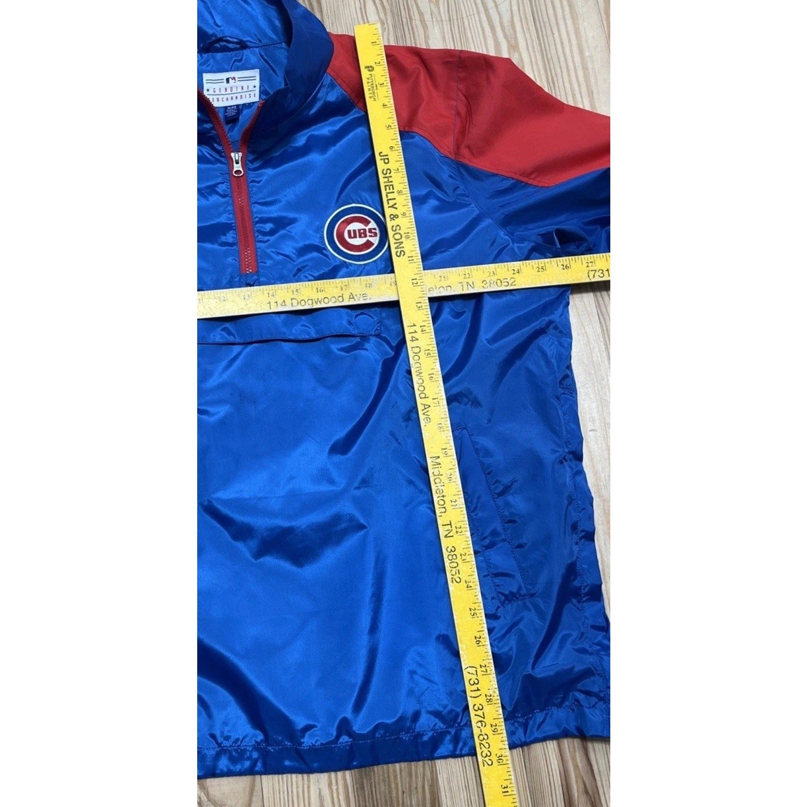 Chicago Cubs Blue Men's Quarter-Zip Pull Over Light Weight Windbeaker MLB XL
