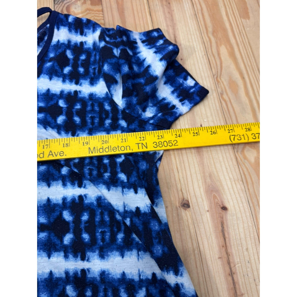 Just Be Womens Blouse Size Small Slit Sides Multi Color