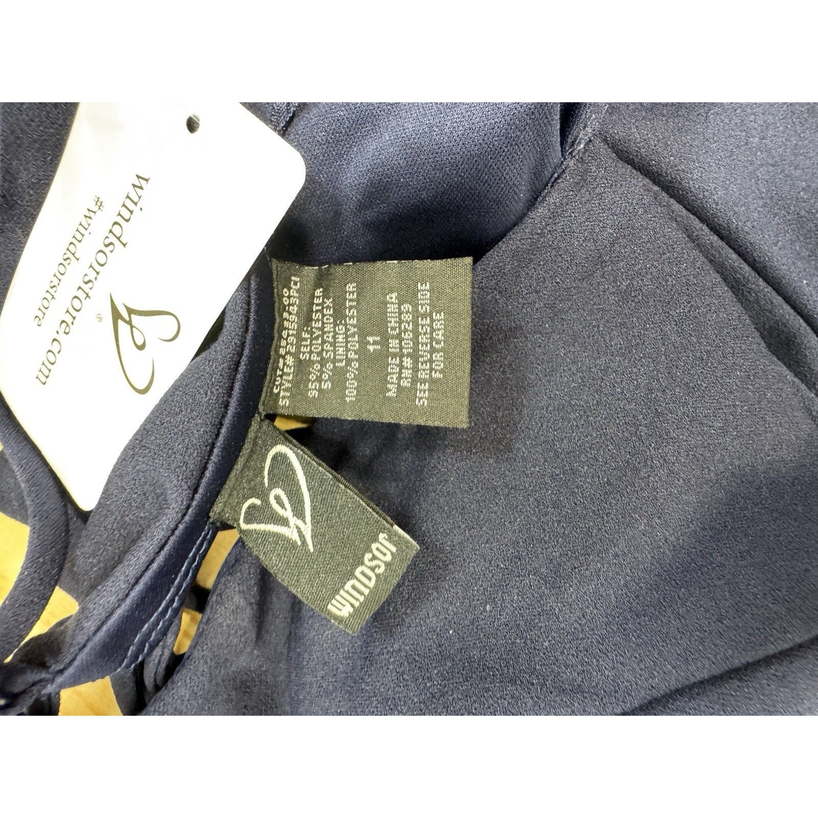 Windsor Isabella Lace-Up Back Skater Dress Navy Blue Junior’s Size 11 NWT