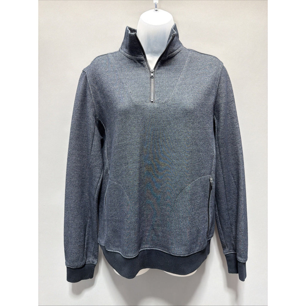 Prince and Fox Women's 1/4 Zip Pullover Sweater Sweatshirt Navy Blue Sz Small