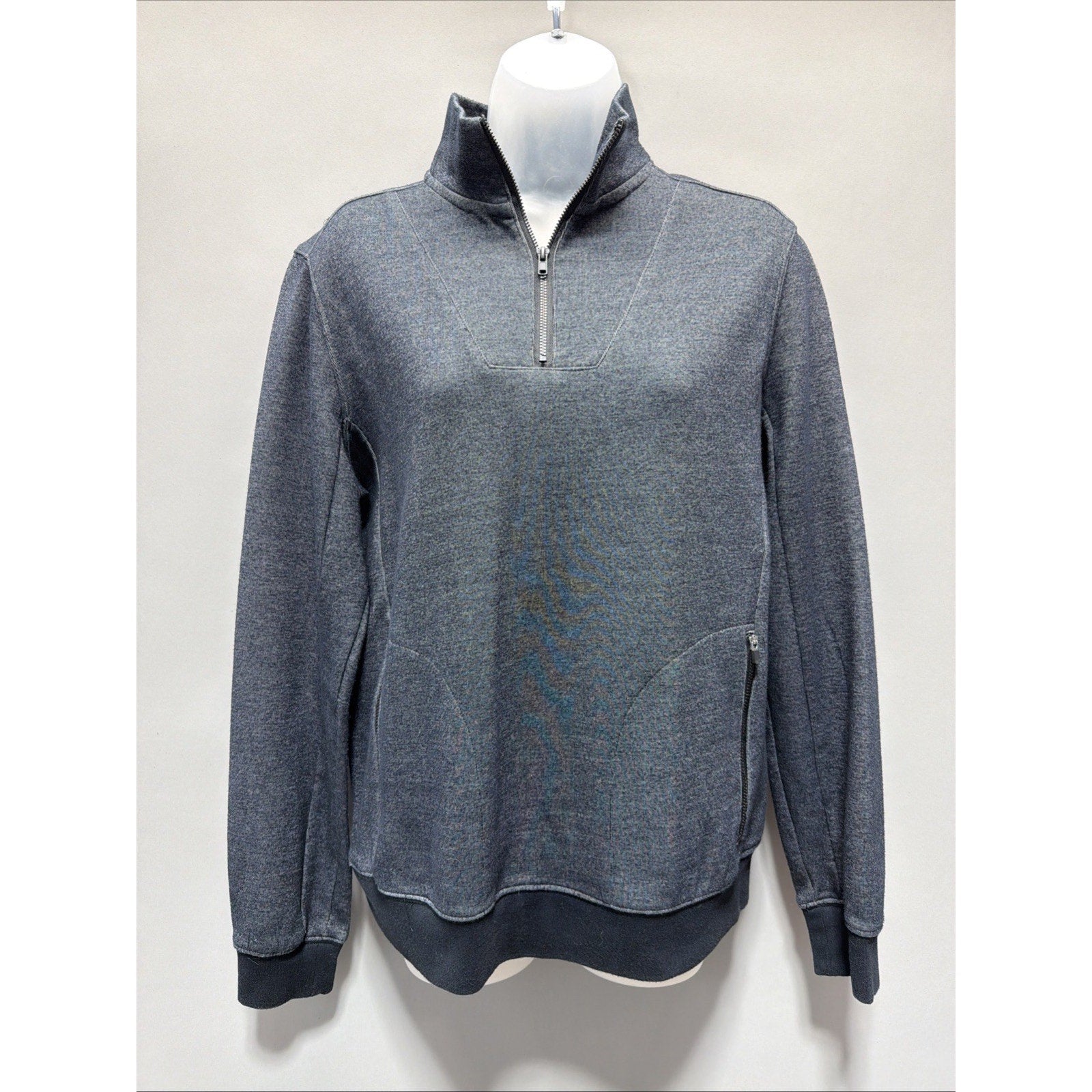 Prince and Fox Women's 1/4 Zip Pullover Sweater Sweatshirt Navy Blue Sz Small