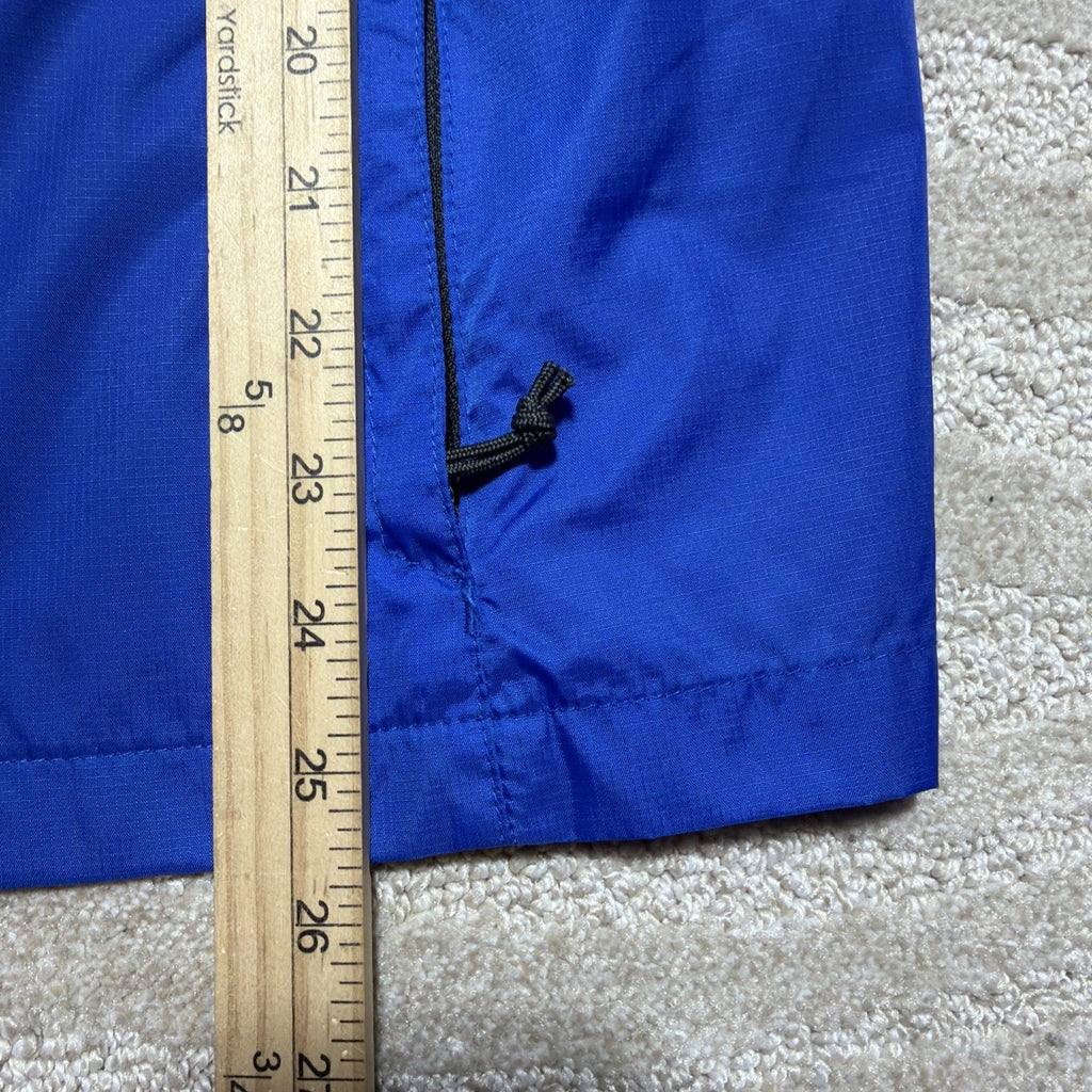 EDDIE BAUER Women's M Packable Rain Jacket Royal Blue Company Logo Karmak