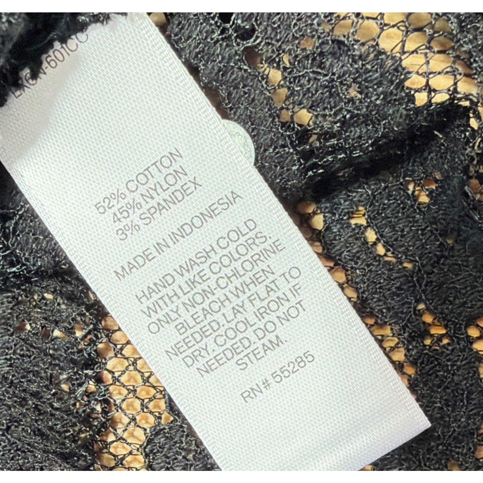 Express Women's Lace Sheer Long Sleeve Top Black Medium Boho Romantic Y2K