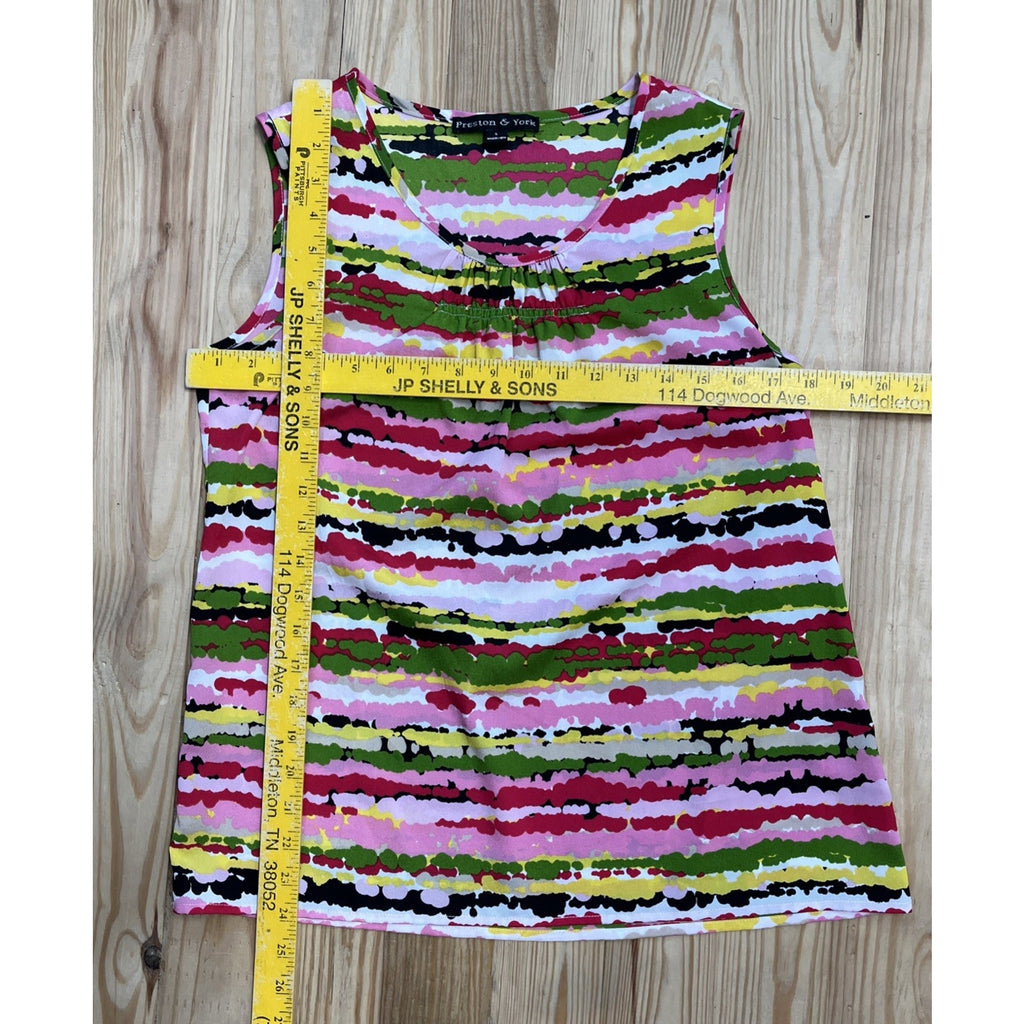 PRESTON YORK SLEEVELESS TOP WOMENS S Multi Color BOHO