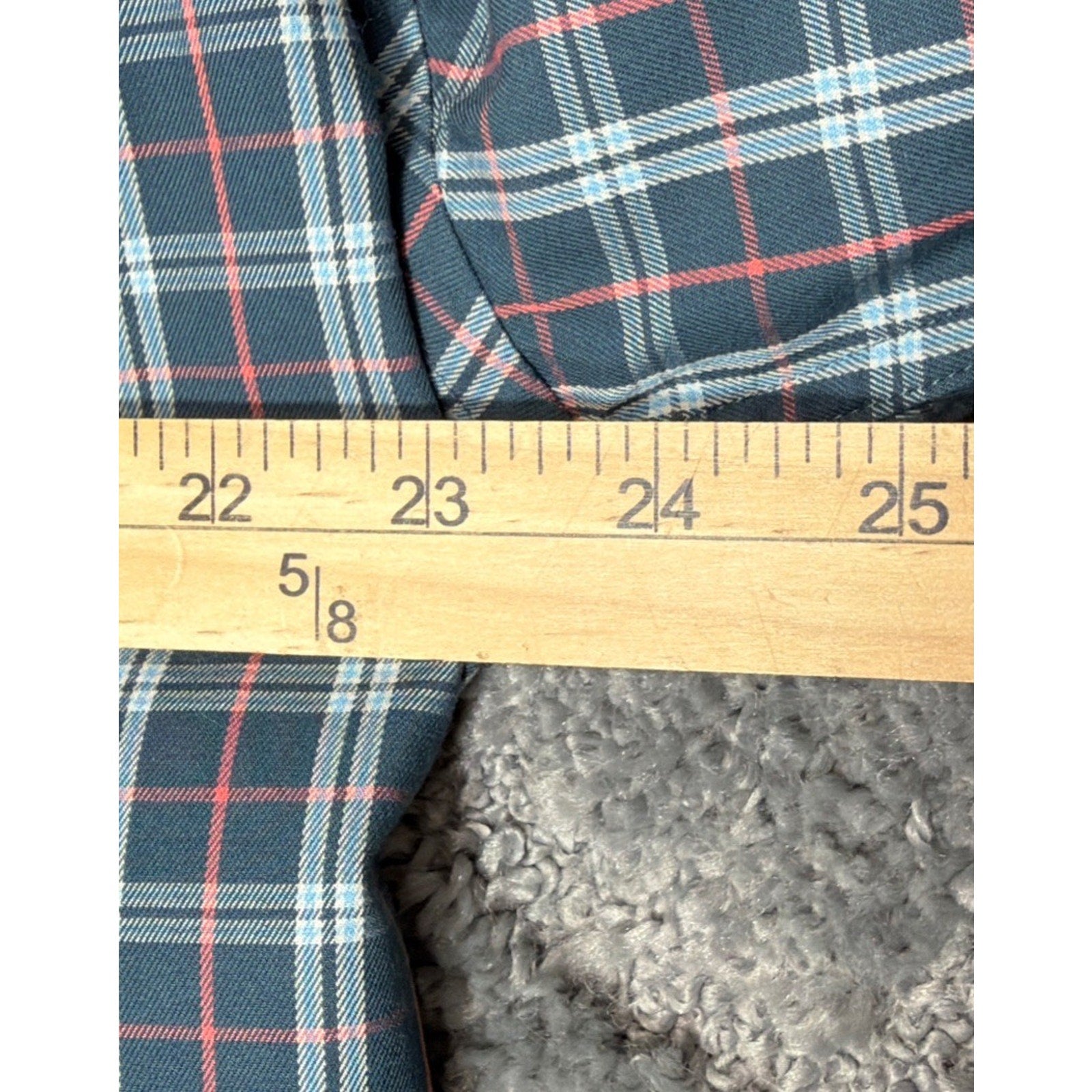 Fish Hippie Shirt Mens Size XXL Solace Collection Plaid Long Sleeve Stretch