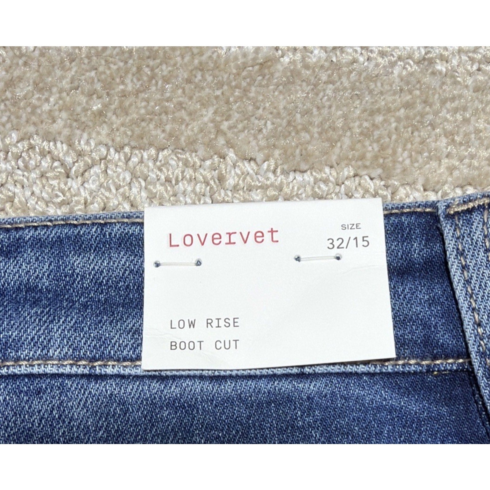 Lovervet By Vervet Jeans Women’s 32/15 Bootcut Med Wash NWT Stretch