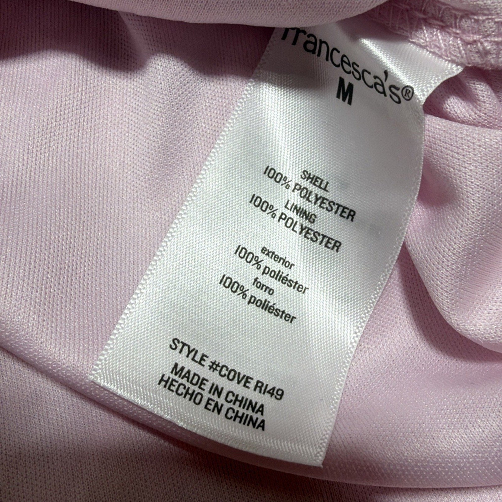 Francesca’s Bette Smocked Pink Floral Romper Size Medium NWT Lined Stretchy