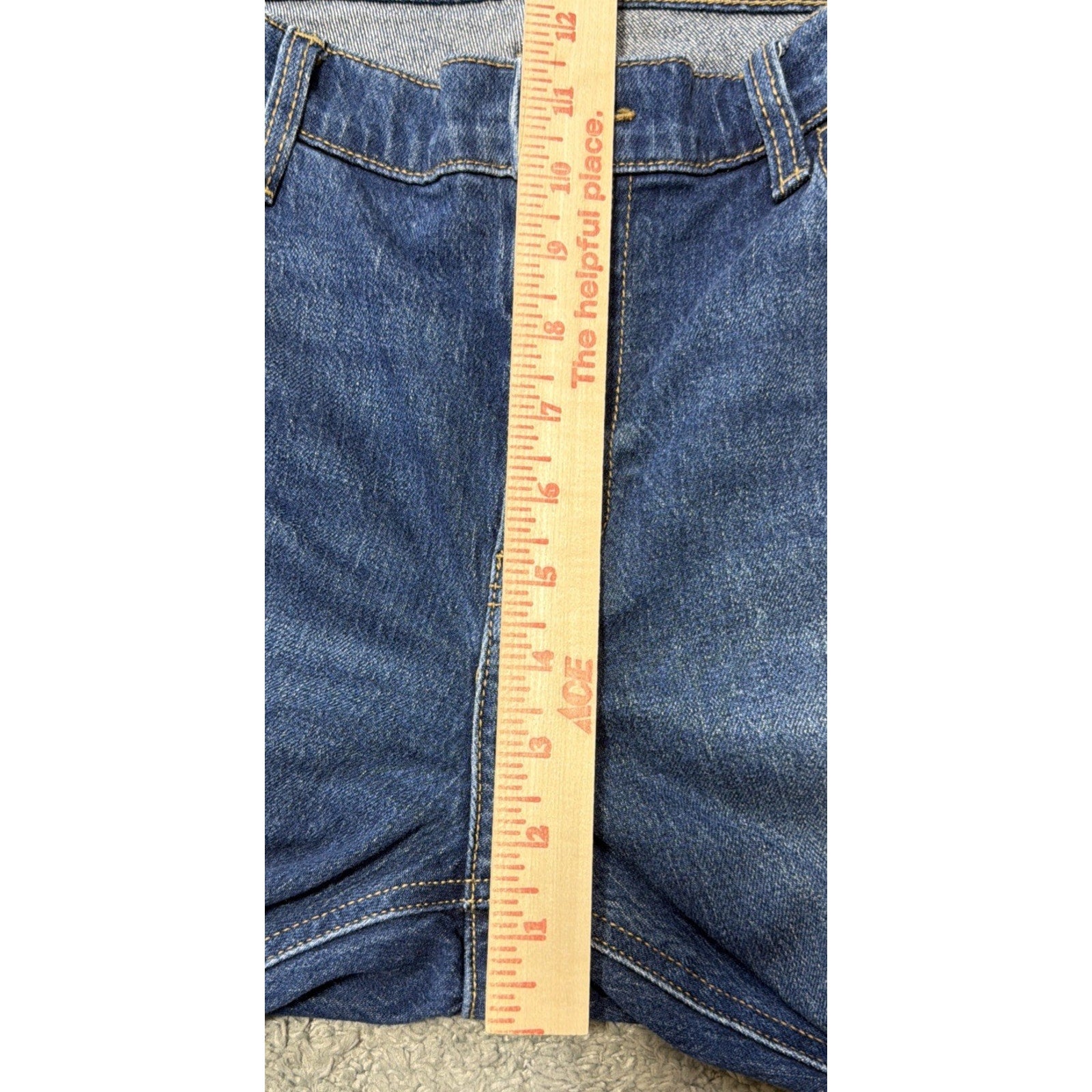 Womens Old Navy Mid-Rise Wow Boyfriend Ankle Blue Denim Jeans Cotton Blend 12