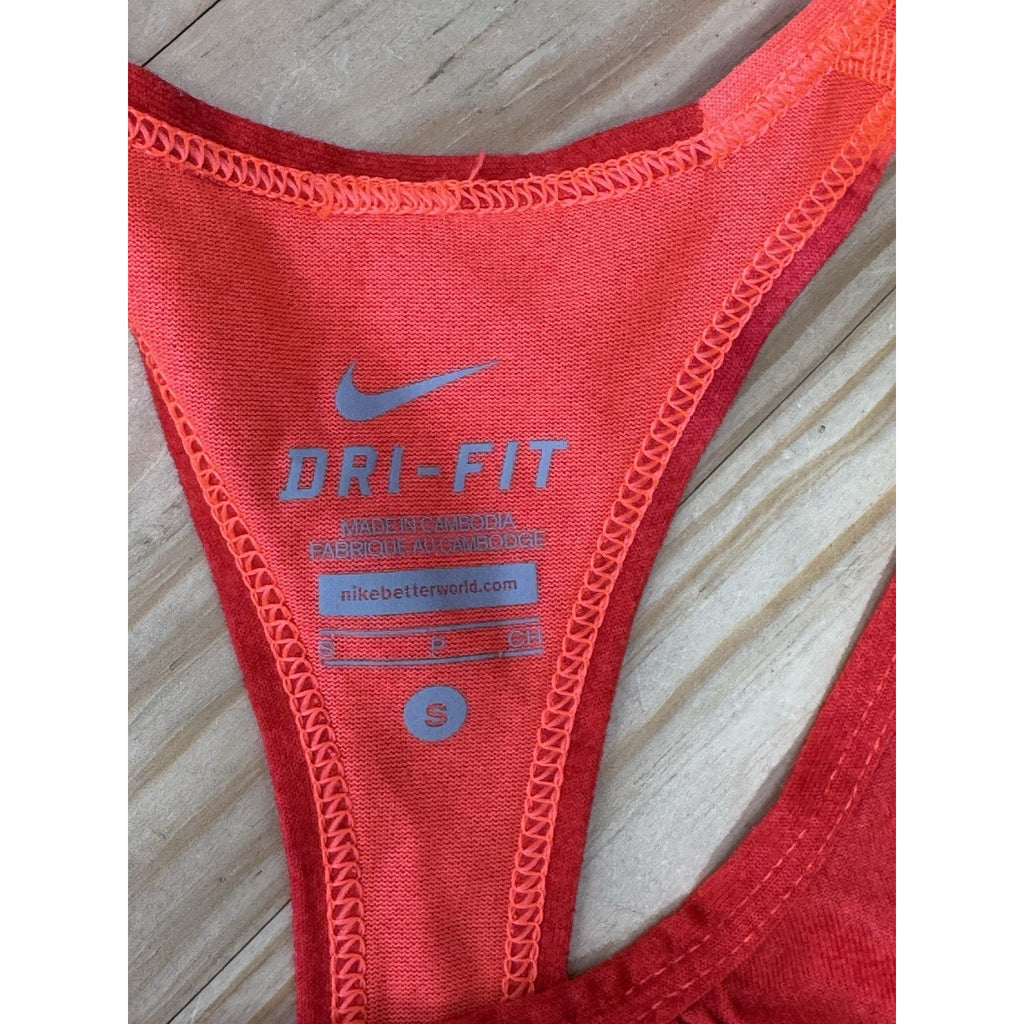 Nike Dri Fit Pink/Red Swim Cover Racer Back Tie Waist Zip Pocket Women’s Size S