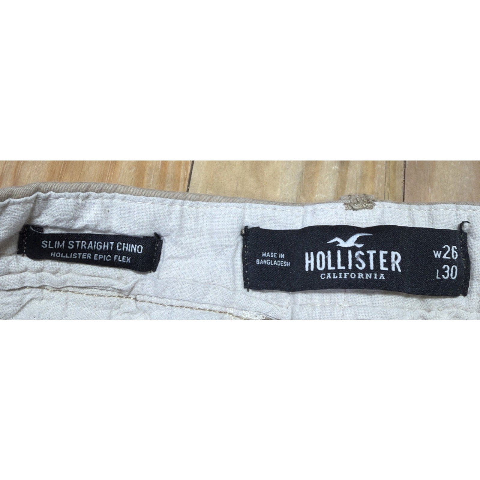 Hollister Slim Straight Chino Epic Flex Khaki 26/30