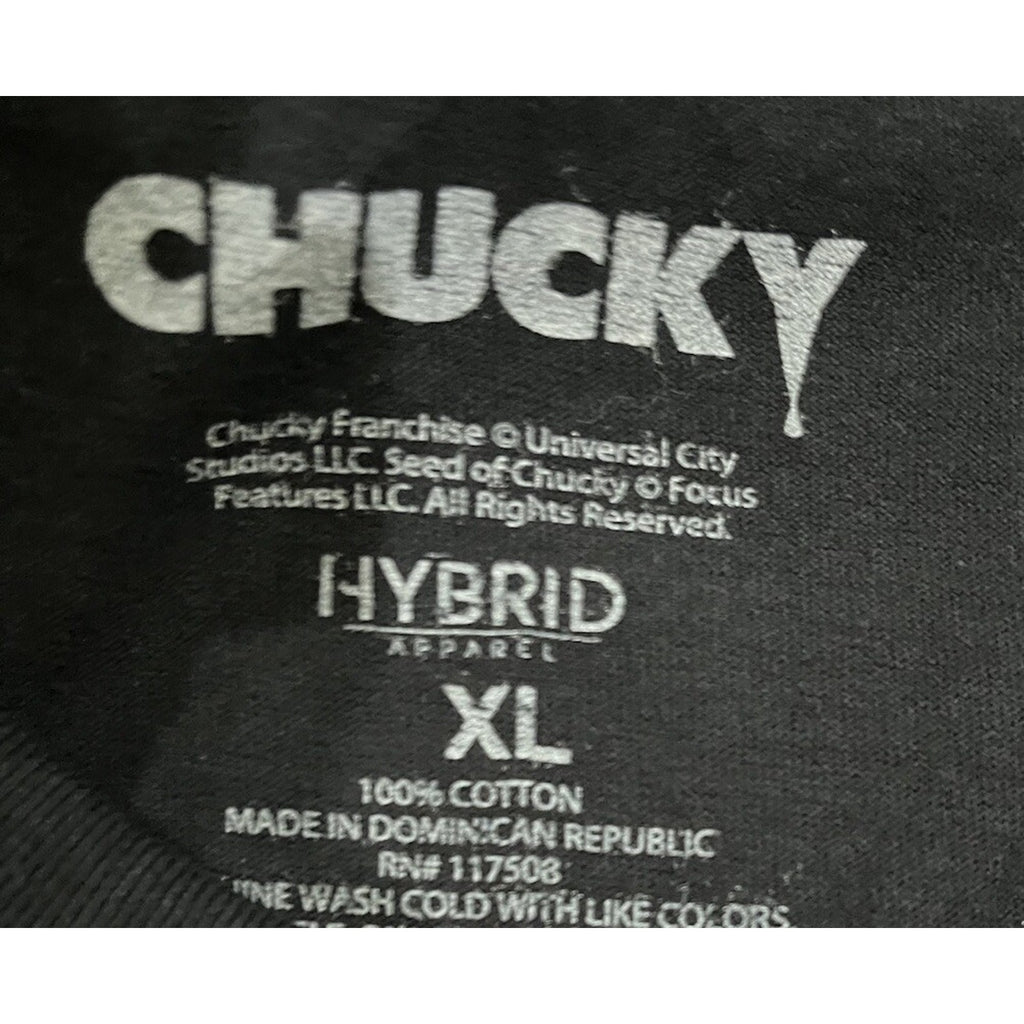 NWT Chucky Friends Till The End Graphic T Shirt Black Size XL Child's Play