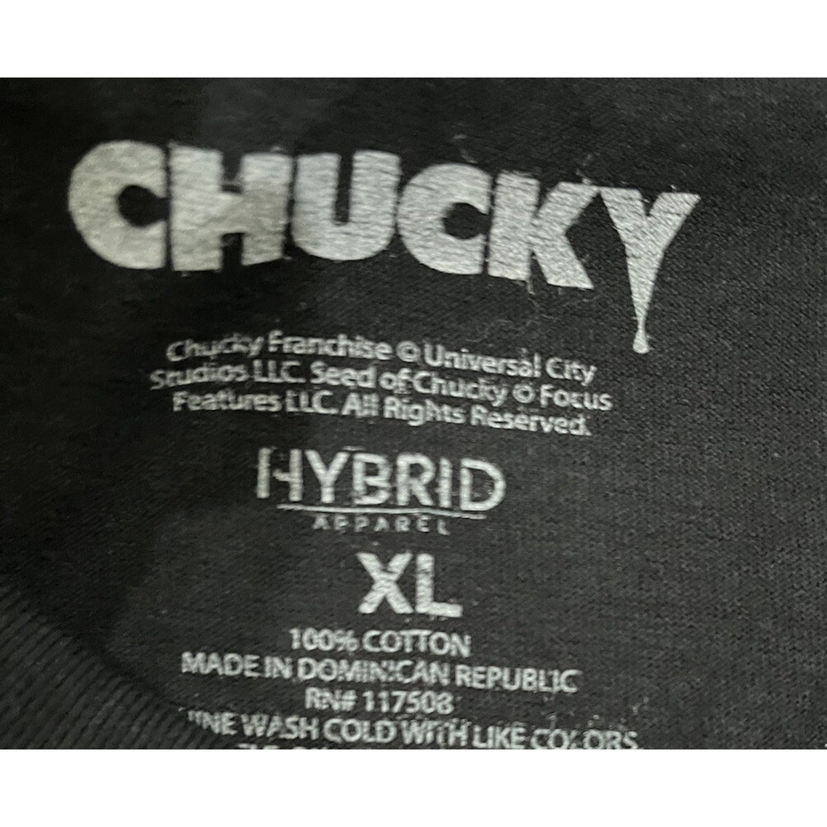 NWT Chucky Friends Till The End Graphic T Shirt Black Size XL Child's Play