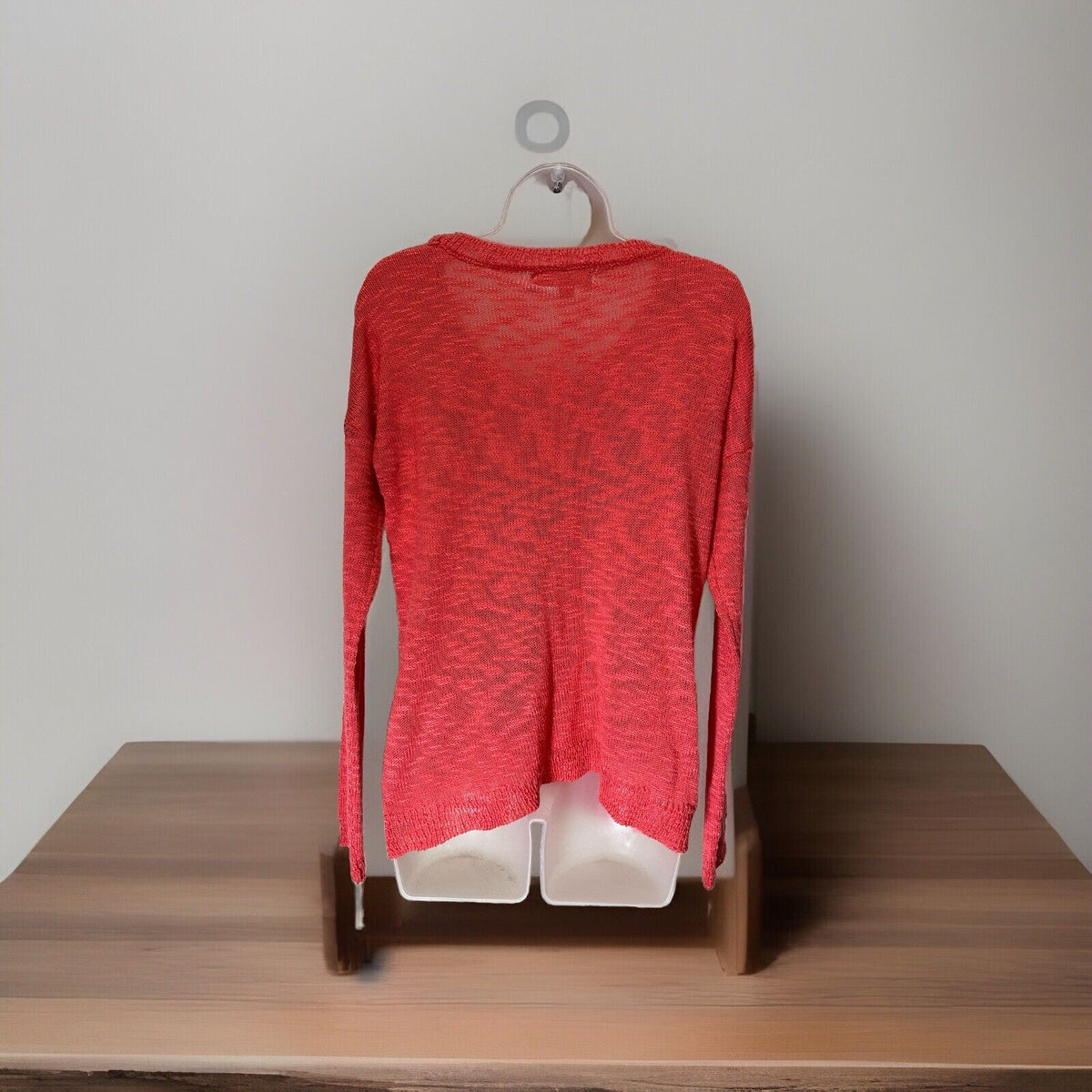 Pink Rose Pink Long Sleeve Knit Coral Pink Aztec Deer Sweater Women's Size Large