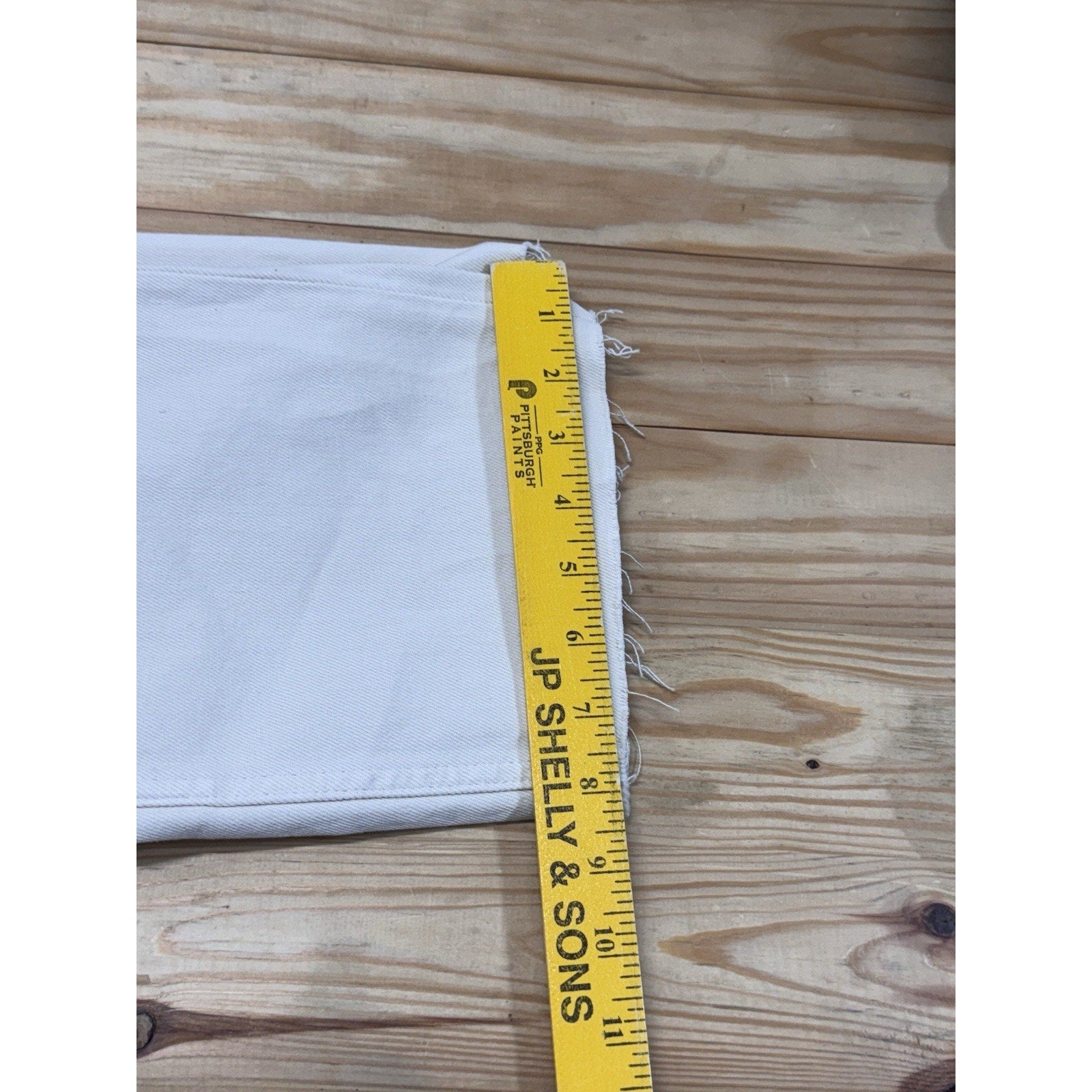 Free Assembly Women’s Denim Jeans Super High Rise Straight Size 14 Raw Hem