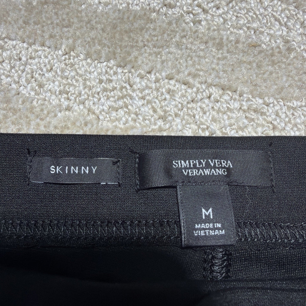 Women's Simply Vera Wang Mid Rise Effortless Skinny Ponte Pants Size Medium