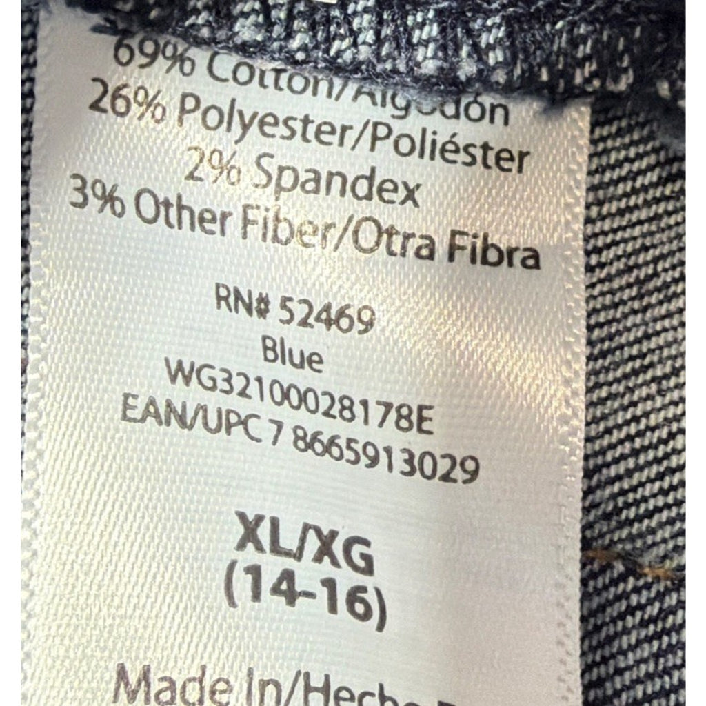 New Wonder Nation Jeans Girl's 14-16 Pull On Tie Waist Denim Blue