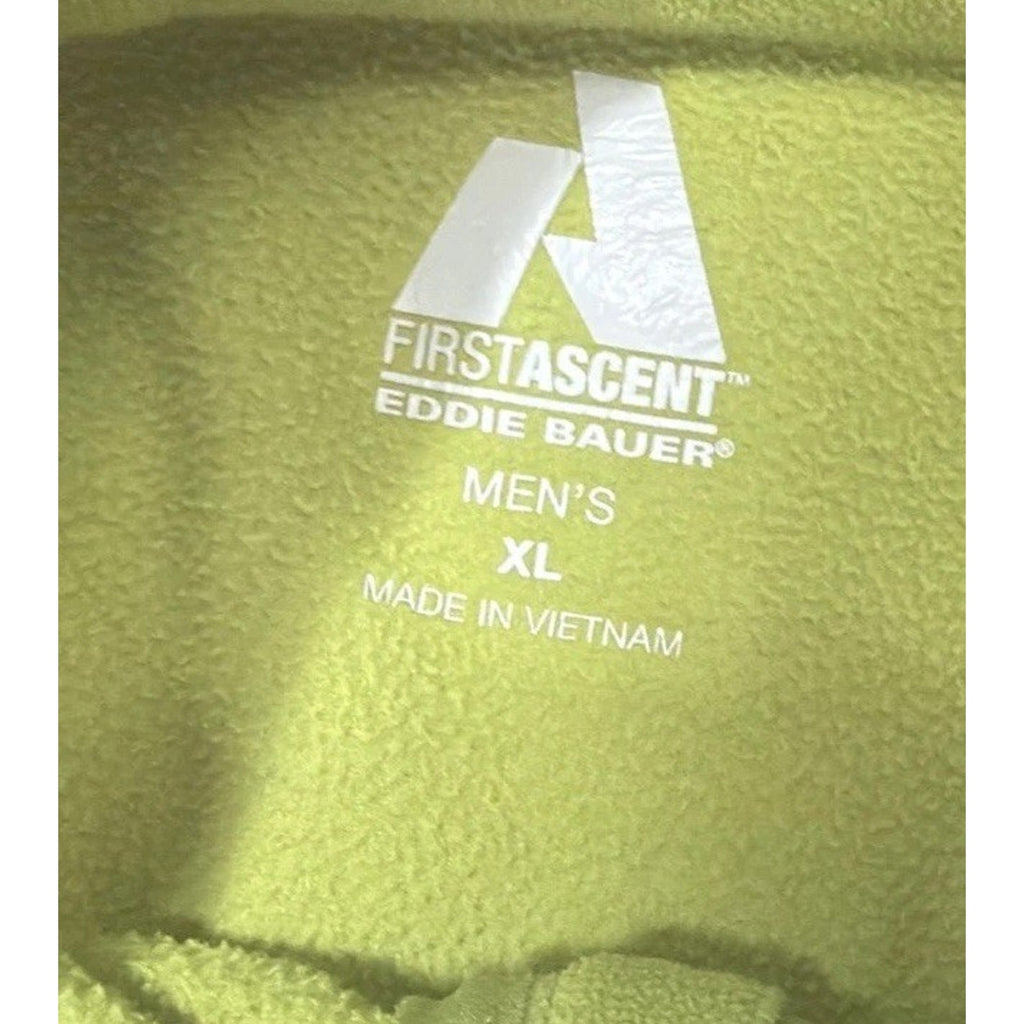 Eddie Bauer First Ascent Sweater Adult XL Green Micro Fleece 1/4 Zip Pockets