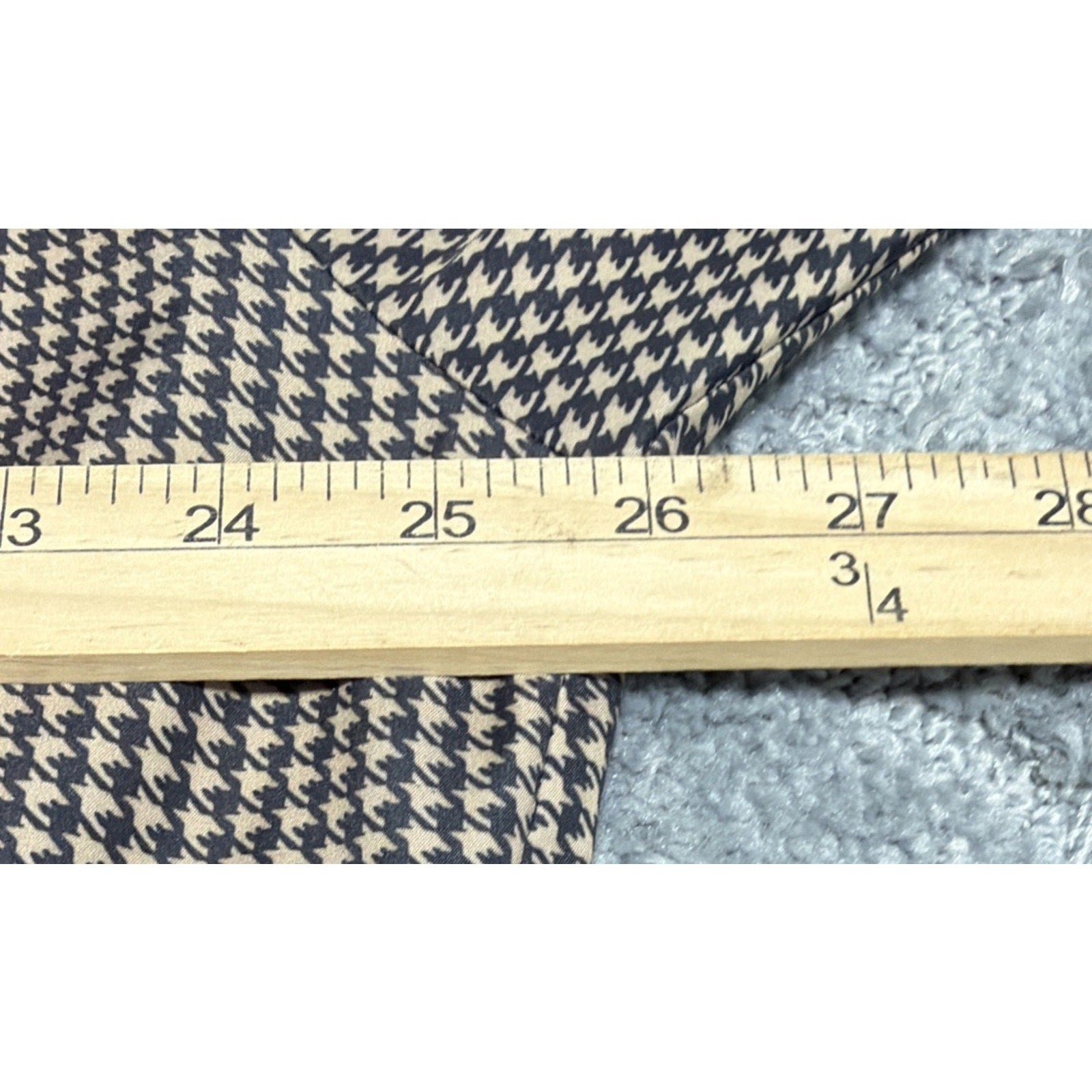 Pebble Beach Black & Tan Houndstooth Golf Pullover Jacket Windbreaker Mens Sz XL