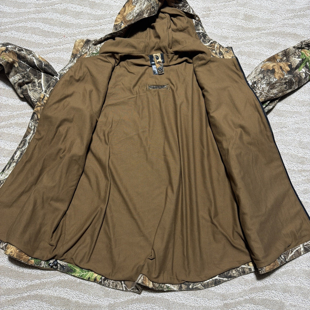 Jacket Mens Real Tree L Edge Scent Factor Camo Hunting Outdoor Gear Full Zip