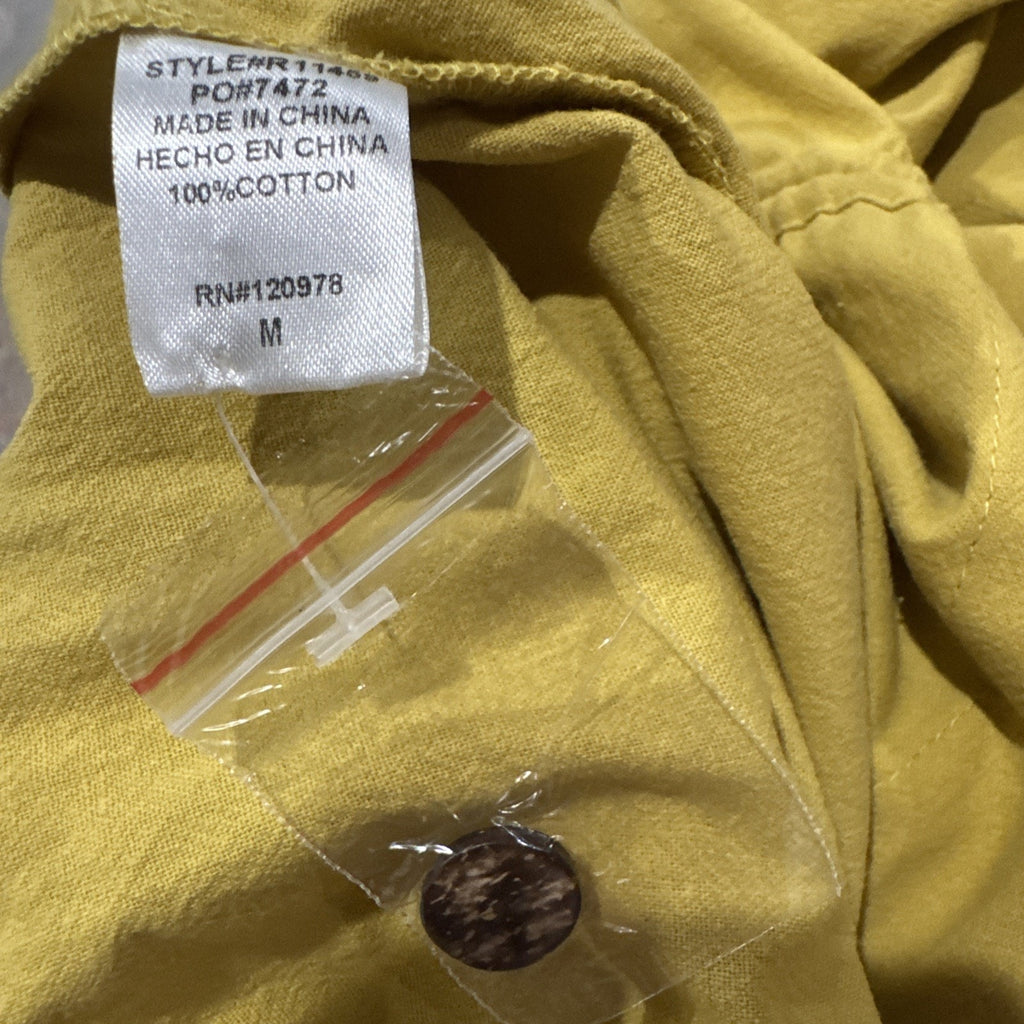 Entro Jumpsuit in Mustard Yellow Empire Waist Braided Belt Women’s Size M NWT