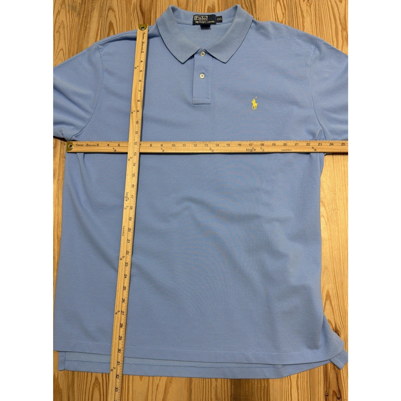 POLO RALPH LAUREN mens blue golf polo shirt size XXL Yellow Pony