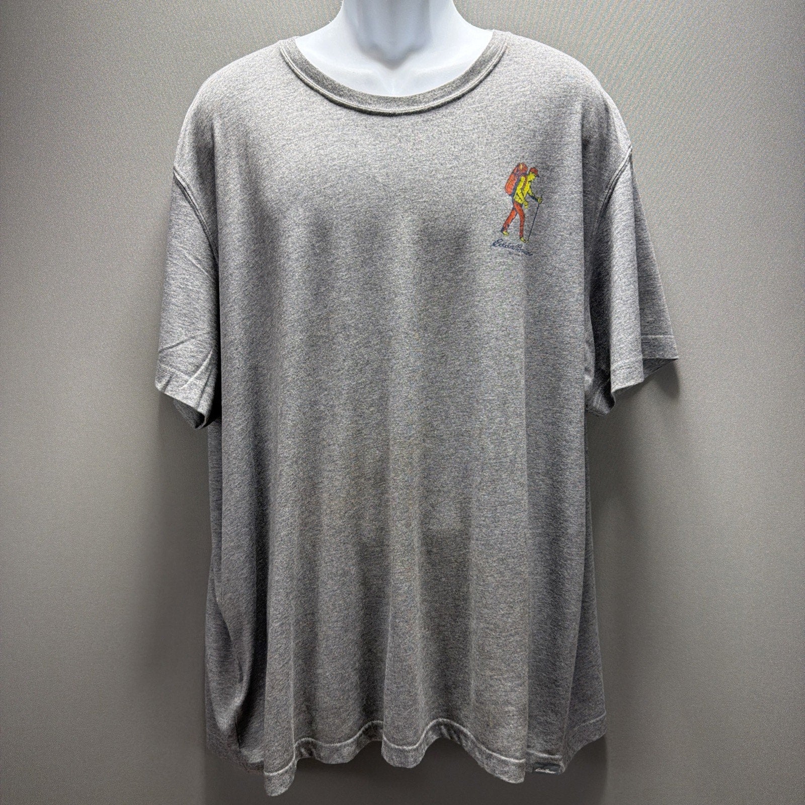 Eddie Bauer Men’s Legend Wash Guide Graphic Classic T-Shirt Color Grey Size 3XL