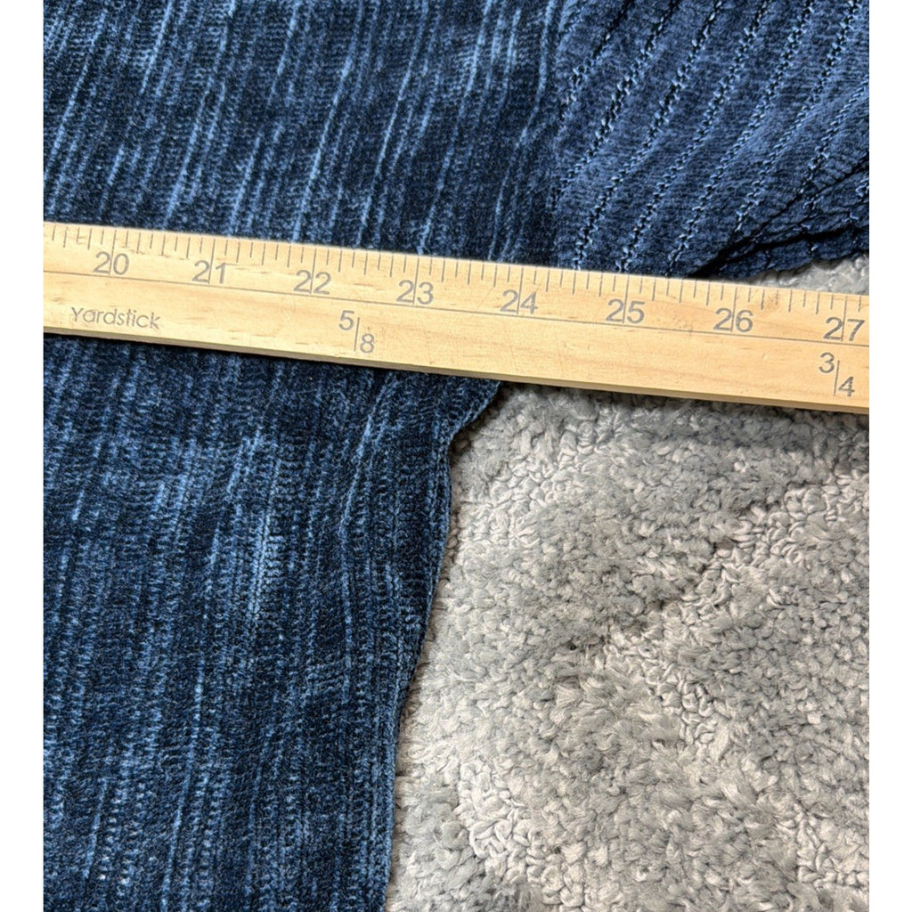 Umgee USA L Blue Velour Long Sleeve Tunic Blouse Babydoll Boho Fairy Romantic