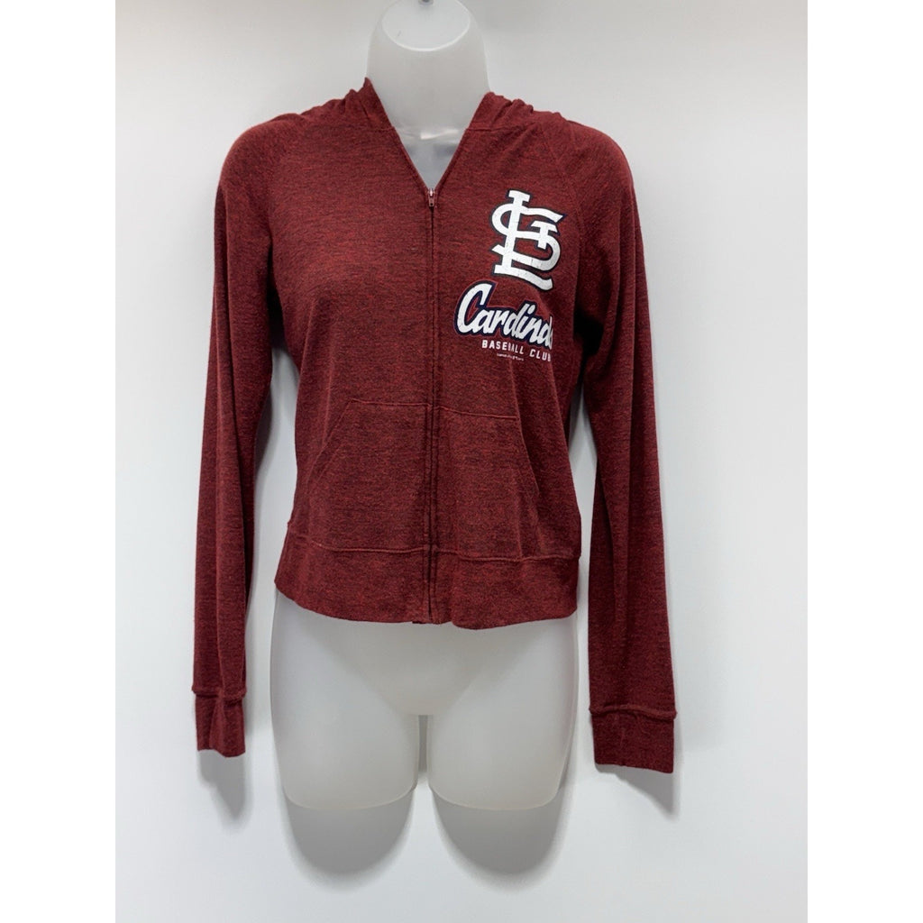 Genuine Merchandise Campus Lifestyle MLB St Louis Cardinals Zip Hoodie Jr XS