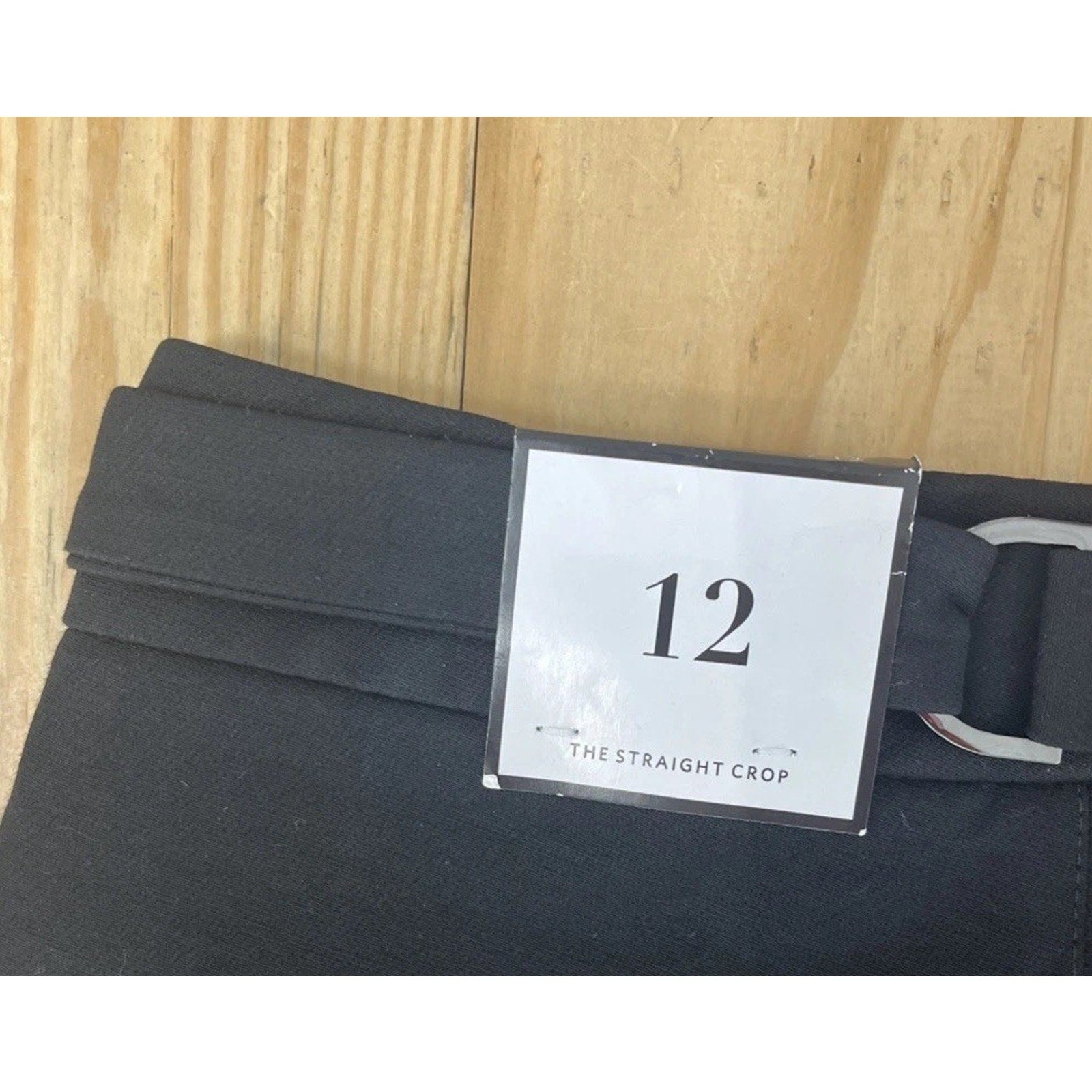 White House Black Market Pants 12 Pedal Pusher Straight Crop Hi Rise NWT Black