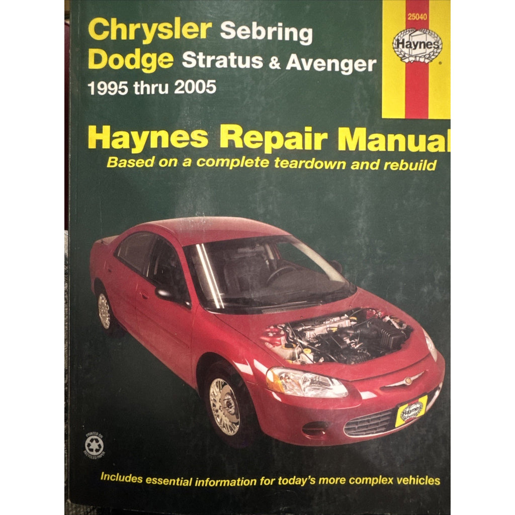 Haynes 25040 Repair Manual For 1995-2006 Chrysler Sebring, Stratus - USED