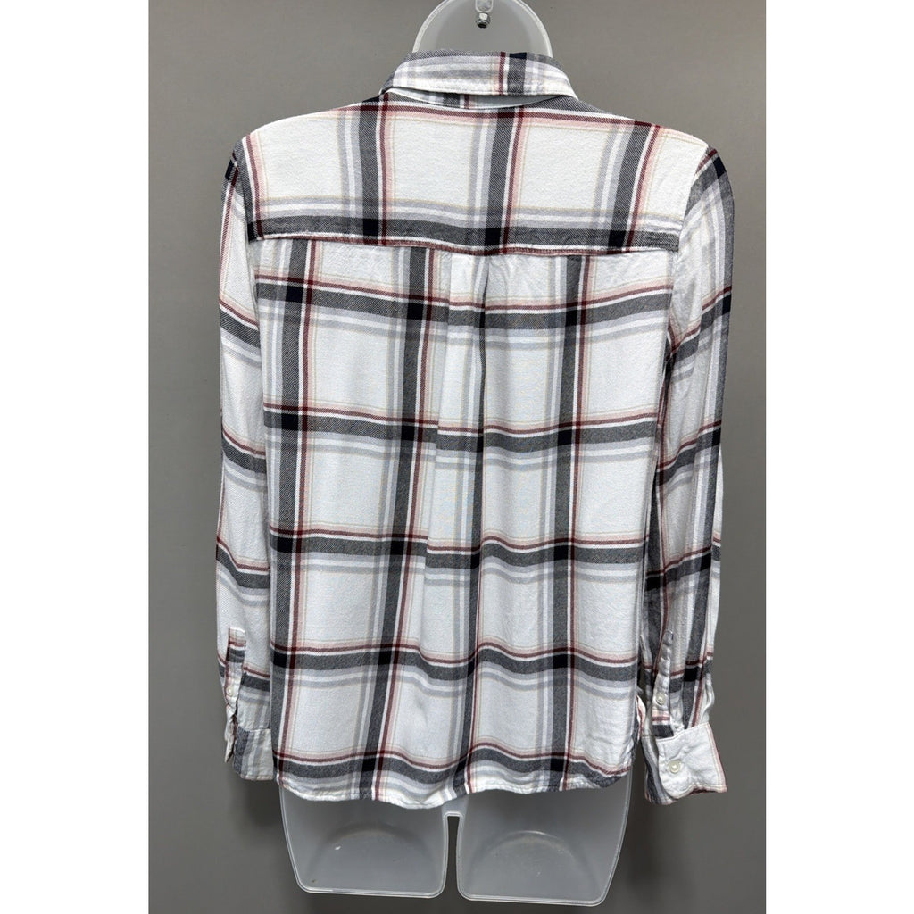 Banana Republic Womens Small DILLON Flannel Shirt Plaid EVERYDAY SOFT