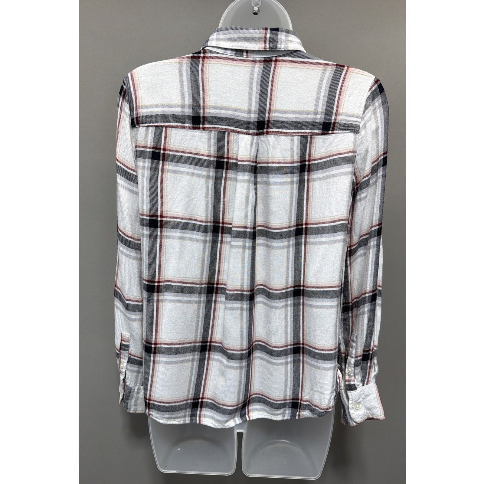 Banana Republic Womens Small DILLON Flannel Shirt Plaid EVERYDAY SOFT