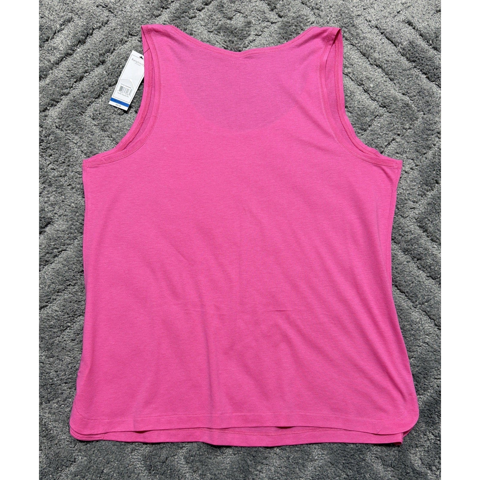 Women's Pajama Tank Top Size XL RELATIVITY Color Pink New
