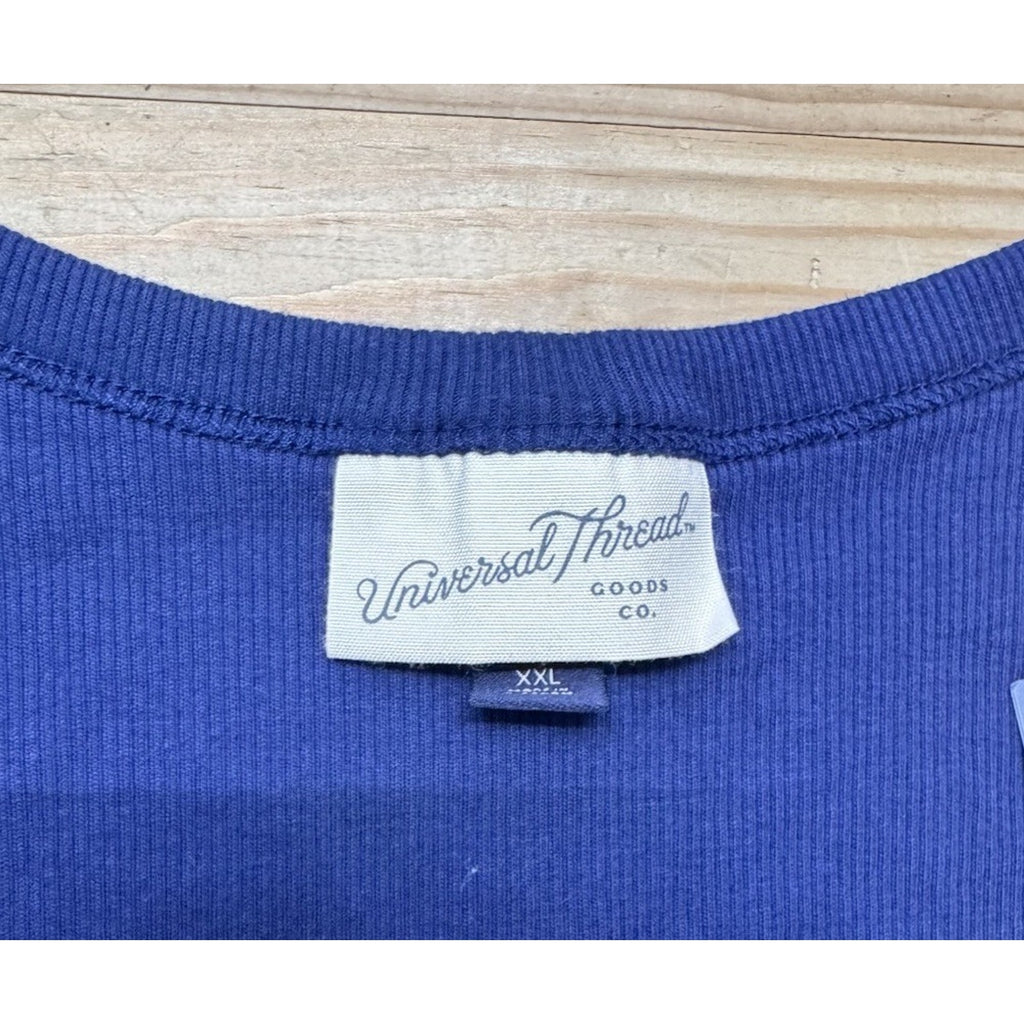 Universal Thread Ribbed Tank Top Women’s Size XXL Stretch Navy Blue