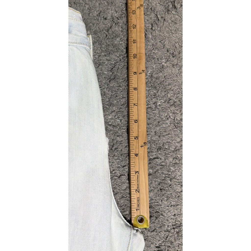 Kancan High Rise 90s Baggy Flare Jeans Distressed Button Fly 1/24 Measure 27x34