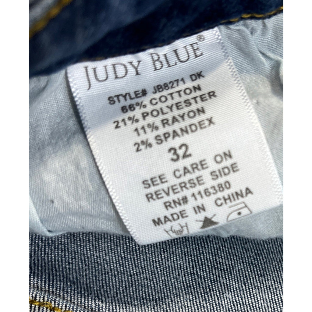 Judy Blue Jeans Womens Size 32 Relaxed Fit Medium Wash Stretch