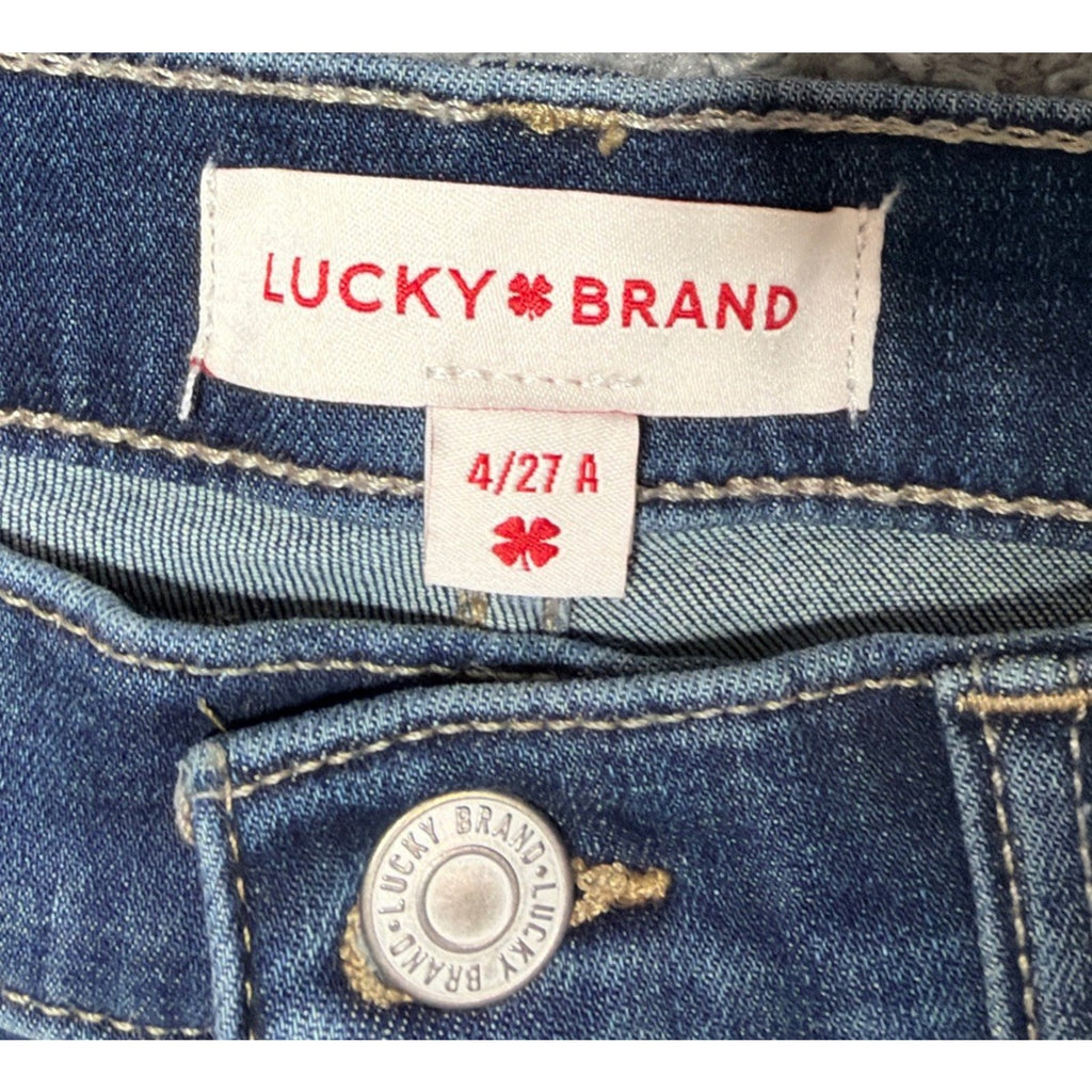 Lucky Brand Womens Mid Rise Sweet Boot Cut Jeans Blue Pockets Denim 4/27