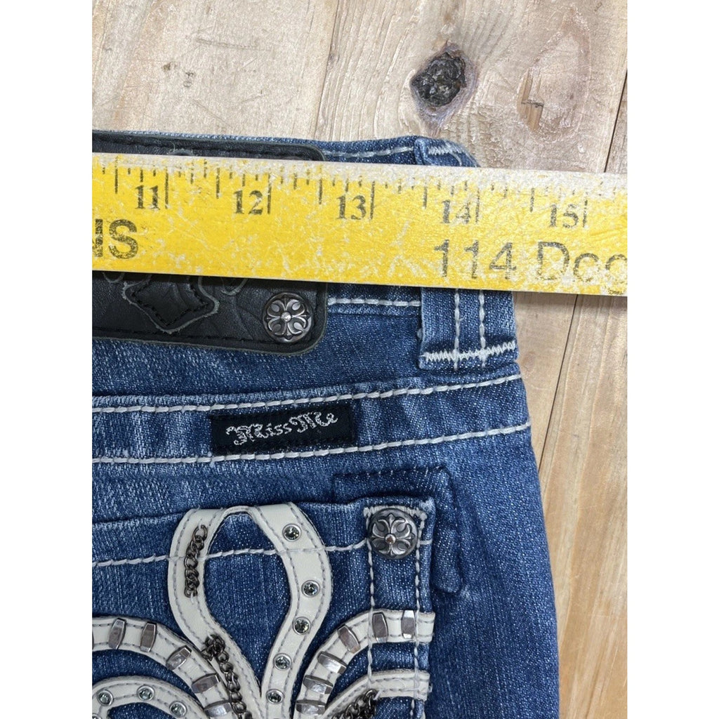 Miss Me Jeans Capri Women’s 26 Inseam 20" JP6048P5 Embellished Distressed